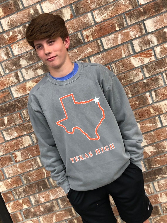 Texas High {state of texas} Comfort Colors Crewneck Sweatshirt