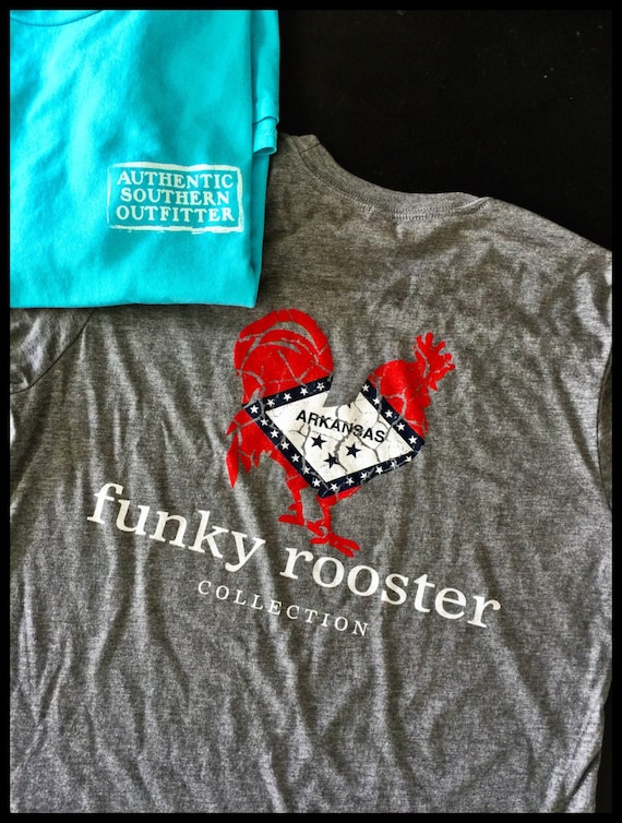Funky Rooster Signature Arkansas Flag Soft Style Tee