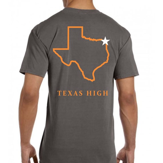 Texas High {State of Texas} Comfort Colors Pocket Tee
