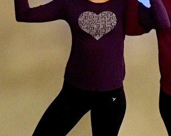 DRISHTIQ L/S Scoop back Tee - Heart Intentions