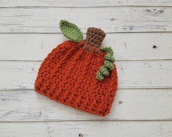 Crochet Pumpkin Hat, Baby Pumpkin Photo Prop, Halloween Costume, Newborn Pumpkin Hat, Pumpkin Beanie, Pumpkin Hats, Newborn Prop, MADE2ORDER