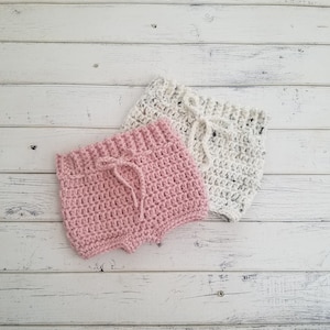 Crochet Baby Shorts, Knit Diaper Cover, Baby Boy, Baby Girl, Newborn Diaper Cover, Baby Bloomers, Newborn Shorts, Baby Shower Gift MADEORDER
