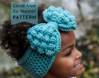 Häkeln Schleife Ohrwärmer Muster, Schleife Stirnband, Häkelstirnband, Schleife Ohrwärmer, Baby Häkelanleitungen, Ohrwärmer Muster, sofort Download