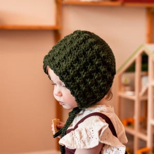 Baby Bonnet, Baby Bonnets, Knit Baby Bonnet, Newborn Bonnet, Baby Shower Gift, Boho Baby Clothes, Gender Neutral Baby, MADE2ORDER