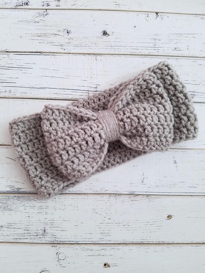 crochet bow headband