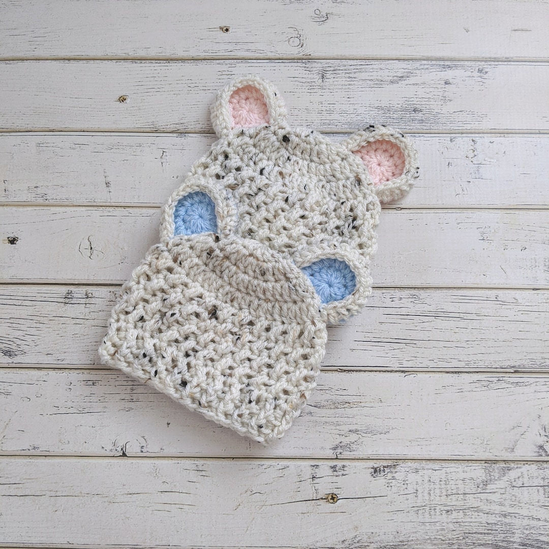 Newborn Bear Hat, Animal Hat, Baby Bear Hat, Crochet Bear Hat, Bear