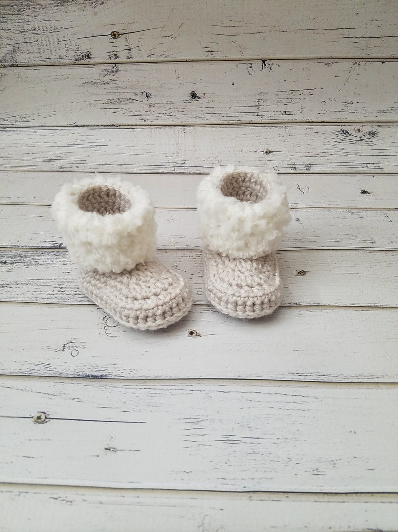 Crochet Baby Booties Baby Fur Boots Baby Boy Shoes Baby Linen
