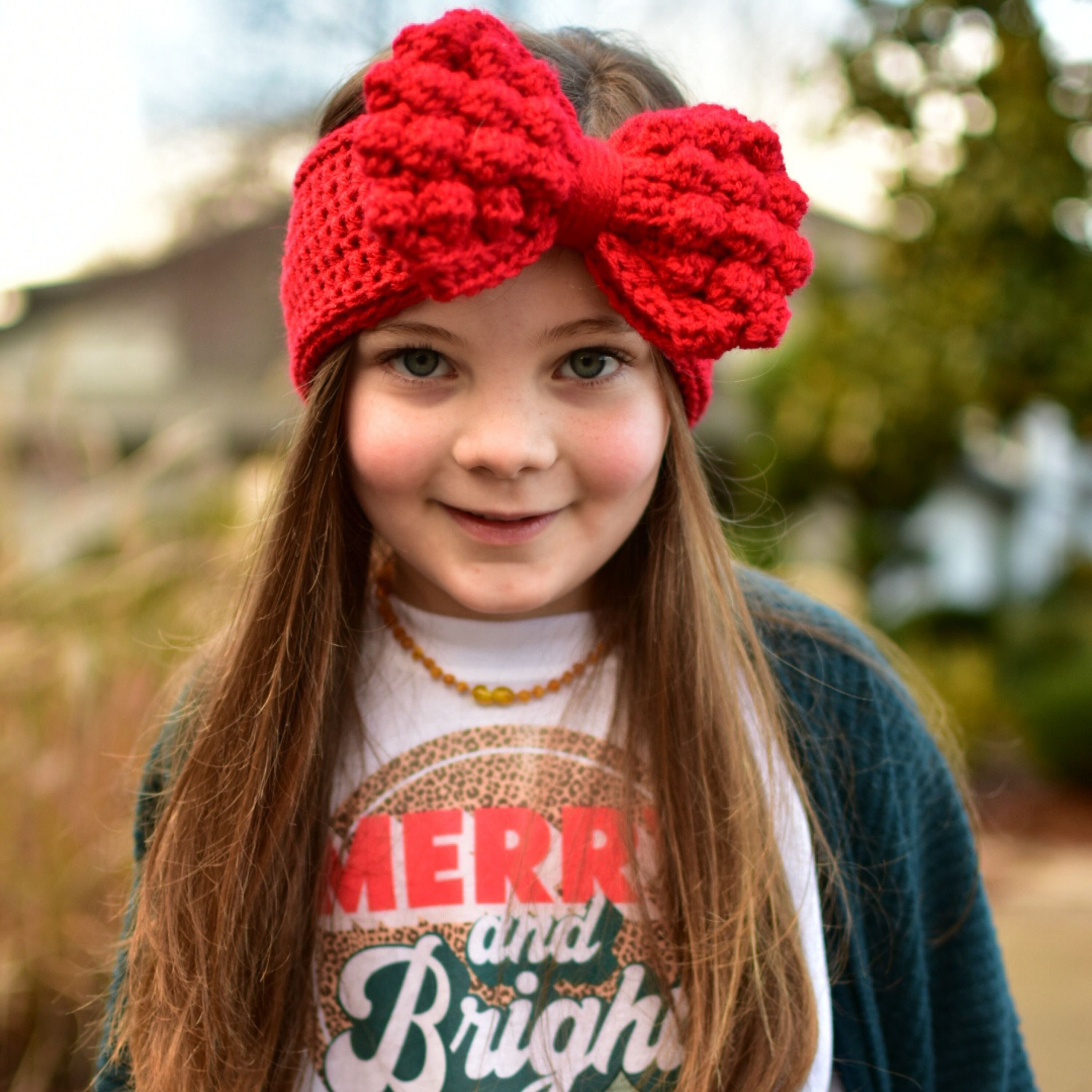 Bow Ear Warmer, Bow Headband, Crochet Bow Head Wrap, Boho  display picture 1