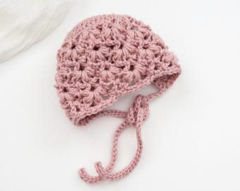 Crochet Baby Bonnet, Baby Bonnet Girl, Newborn Bonnet Prop, Bonnets Girl, Baby Girl Gift, Newborn Bonnets, Bonnet Toddler, Made to Order