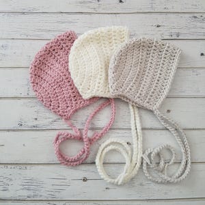 Crochet Baby Bonnet, Newborn Bonnet, Bonnets for Babies, Knitted Baby Bonnet, Baby Shower Gift, Bonnet Photo Prop, MADE2ORDER