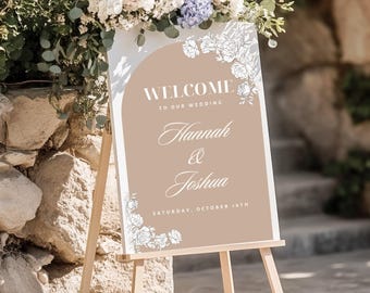 Custom Wedding Sign Personalized Canvas Welcome Sign for Wedding Signage Modern Wedding Event Decor Reception Entrance Sign Gift for Bride