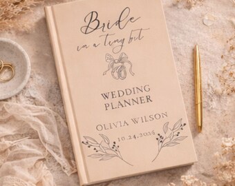Personalized Wedding Planning Journal Hardcover Custom Engagement Gift for Bride to Be Bridal Shower Present Future Mrs. Bachelorette Gift