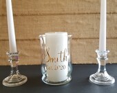 Personalized Unity Candles And Holders Set For Weddings, Personalized Wedding Gift, Personalized Bridal Shower Gift For Bride And Groom,