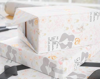 Carta da regalo per matrimonio, nomi personalizzati del signor e della signora con data, carta da regalo per matrimonio, carta da regalo per anniversario personalizzata, regalo personalizzato