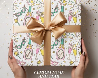Papier cadeau nuptiale personnalisé future femme prénom date Emballage cadeau pour nuptiale cadeau personnalisé papier amusant