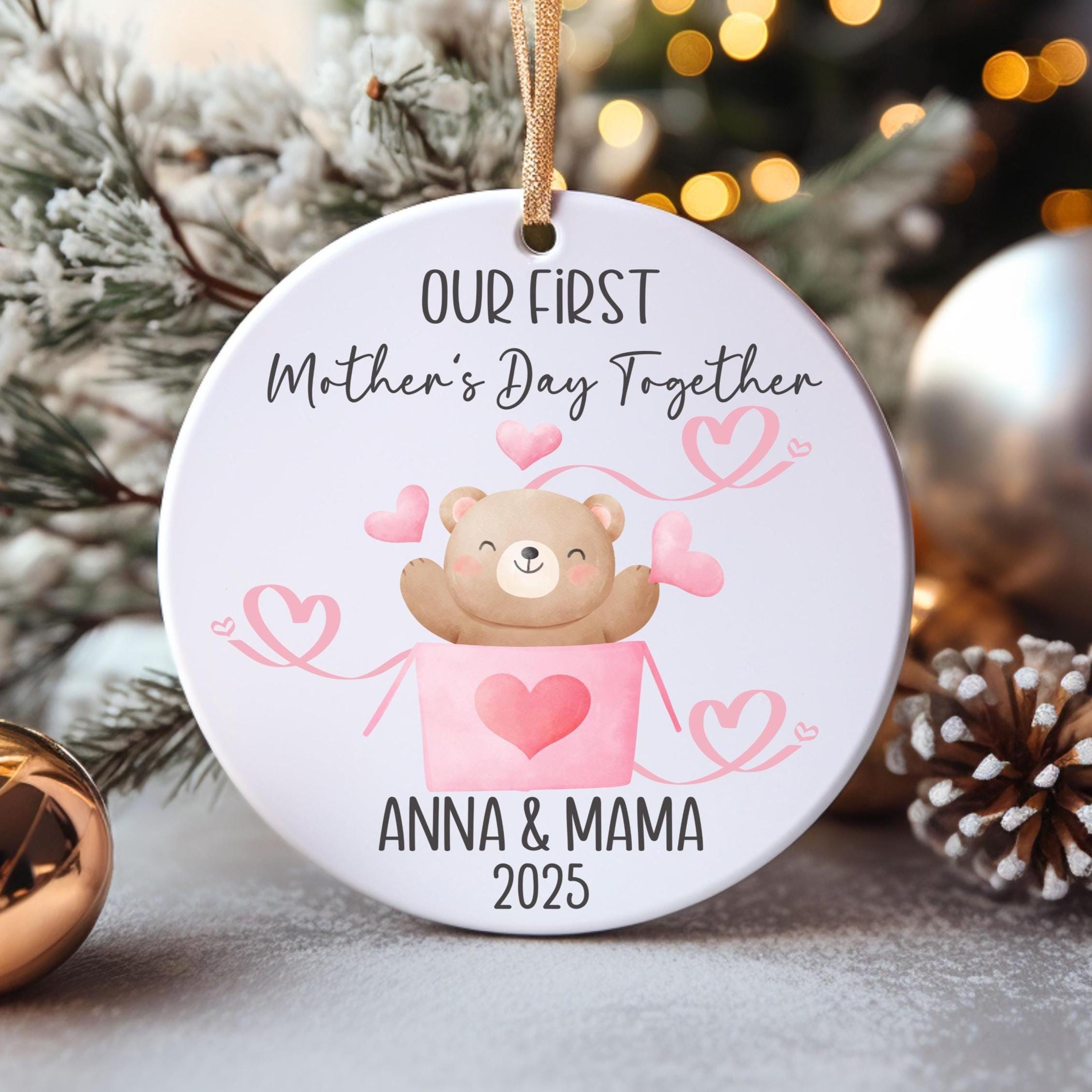 First Mothers Day Together Ornament Personalized Gift for New Mom Custom Present from Baby Gift for Mom Personalised Mother's Day Keepsake