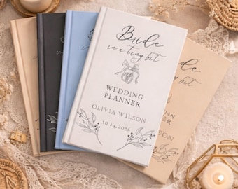 Personalized Wedding Planning Journal Hardcover Custom Engagement Gift for Bride to Be Bridal Shower Present Future Mrs. Bachelorette Gift