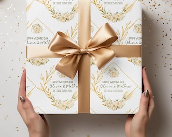 Carta da regalo per matrimonio, nomi personalizzati del signor e della signora, data, carta da regalo personalizzata per il giorno delle nozze, carta da regalo personalizzata per anniversario
