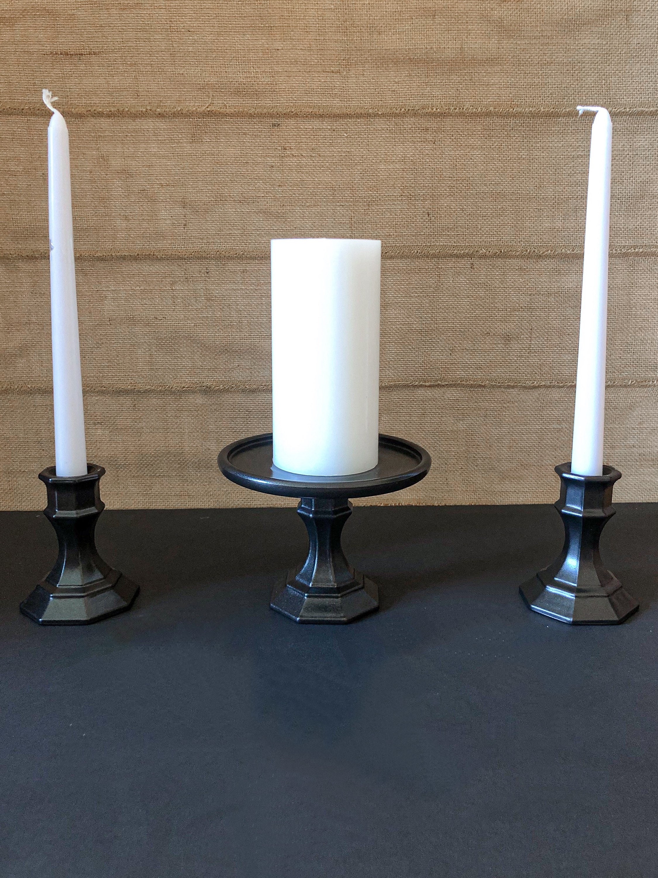 Glass Unity Candle holder Set 3 piece Wedding Candle Holder Etsy