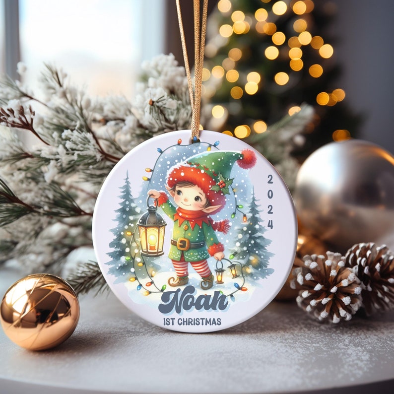 Baby First Christmas Ornament Personalized Baby's 1st Christmas