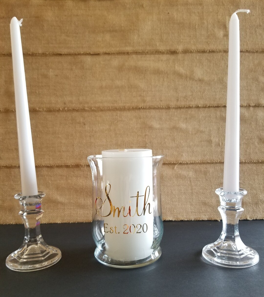 Personalized Unity Candles and Holders Set for Weddings Etsy