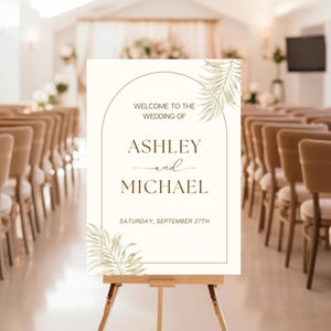 Custom Wedding Sign Personalized Canvas Welcome Sign for Wedding Signage Modern Minimalist Wedding Event Decor Reception Entrance Sign Gift