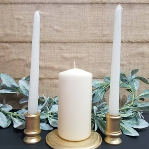 Unity Candle Set for Wedding Ceremony Gold Unity Wedding Set Unity ...
