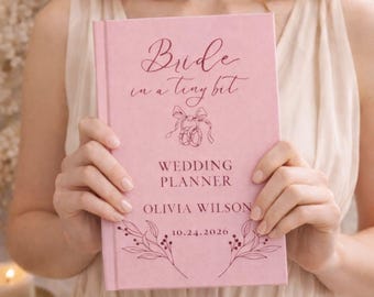 Personalized Wedding Planning Journal Hardcover Custom Engagement Gift for Bride to Be Bridal Shower Present Future Mrs. Bachelorette Gift