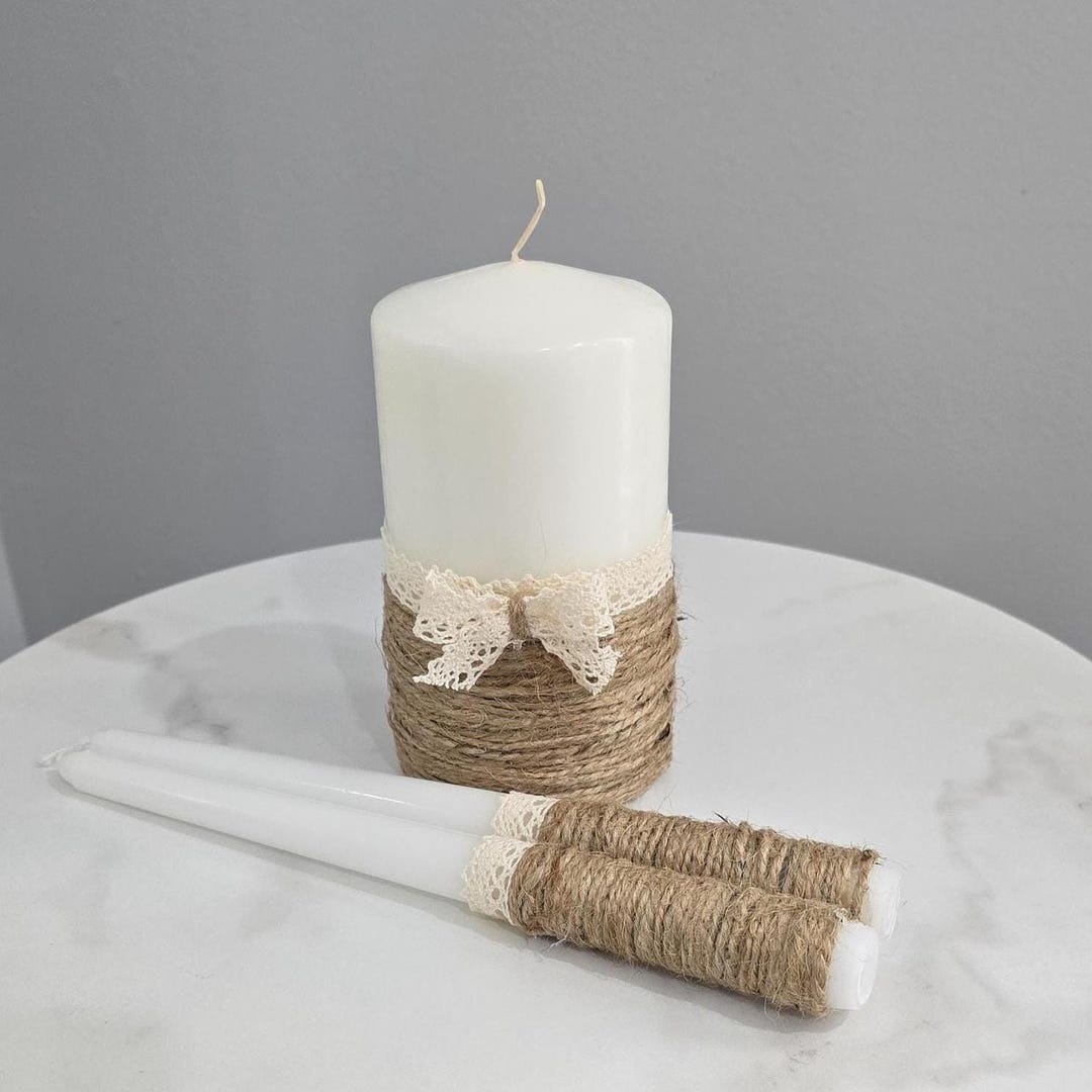 Rustic Unity Candle Set for Wedding Barn Candle Set Farmhouse Unity ...