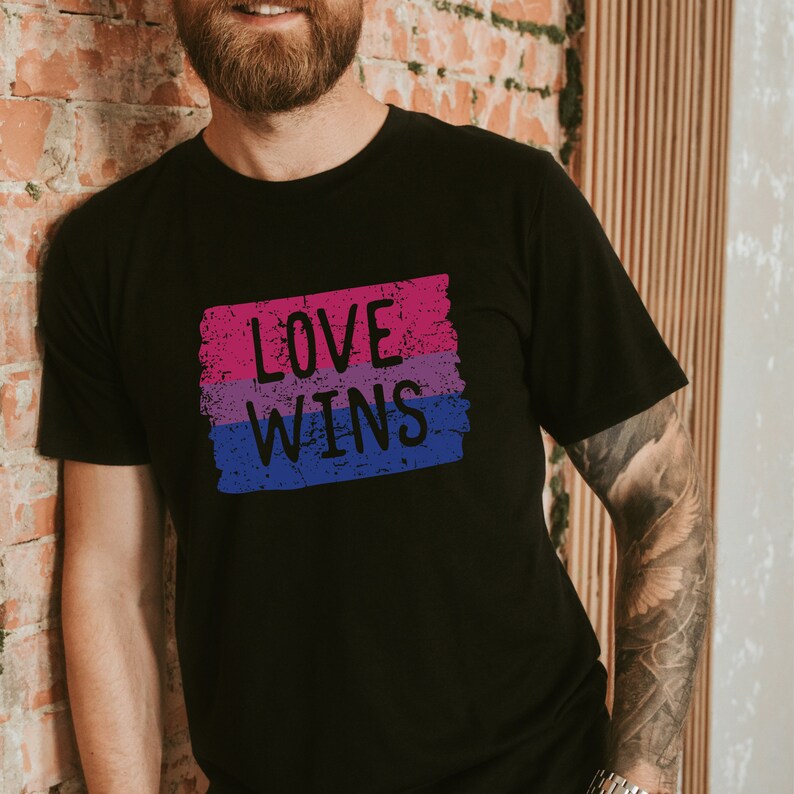 Bi Pride Shirt Subtle Bisexual Pride Shirt Discreet Queer Etsy