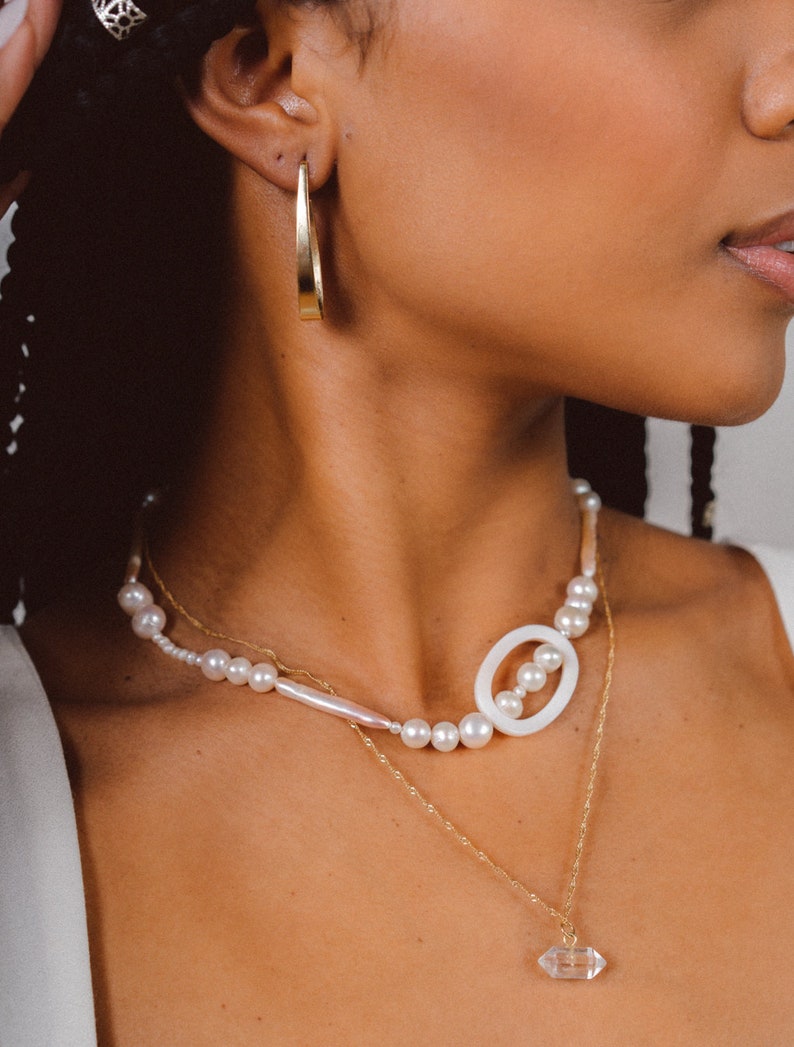 Tiny Aventurine Necklace, Small Crystal Charm Pendant Necklace, Fine Gold Necklace, Crystal Jewelry, Small Stone Pendant image 8