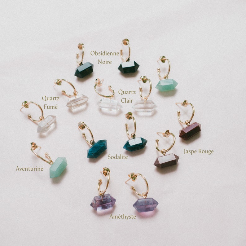 Crystal Hoop Earrings, Red Jasper Earrings for Her, Gemstone Earrings, Crystal Hoops, Gold Earrings with Stone Jewelry image 2