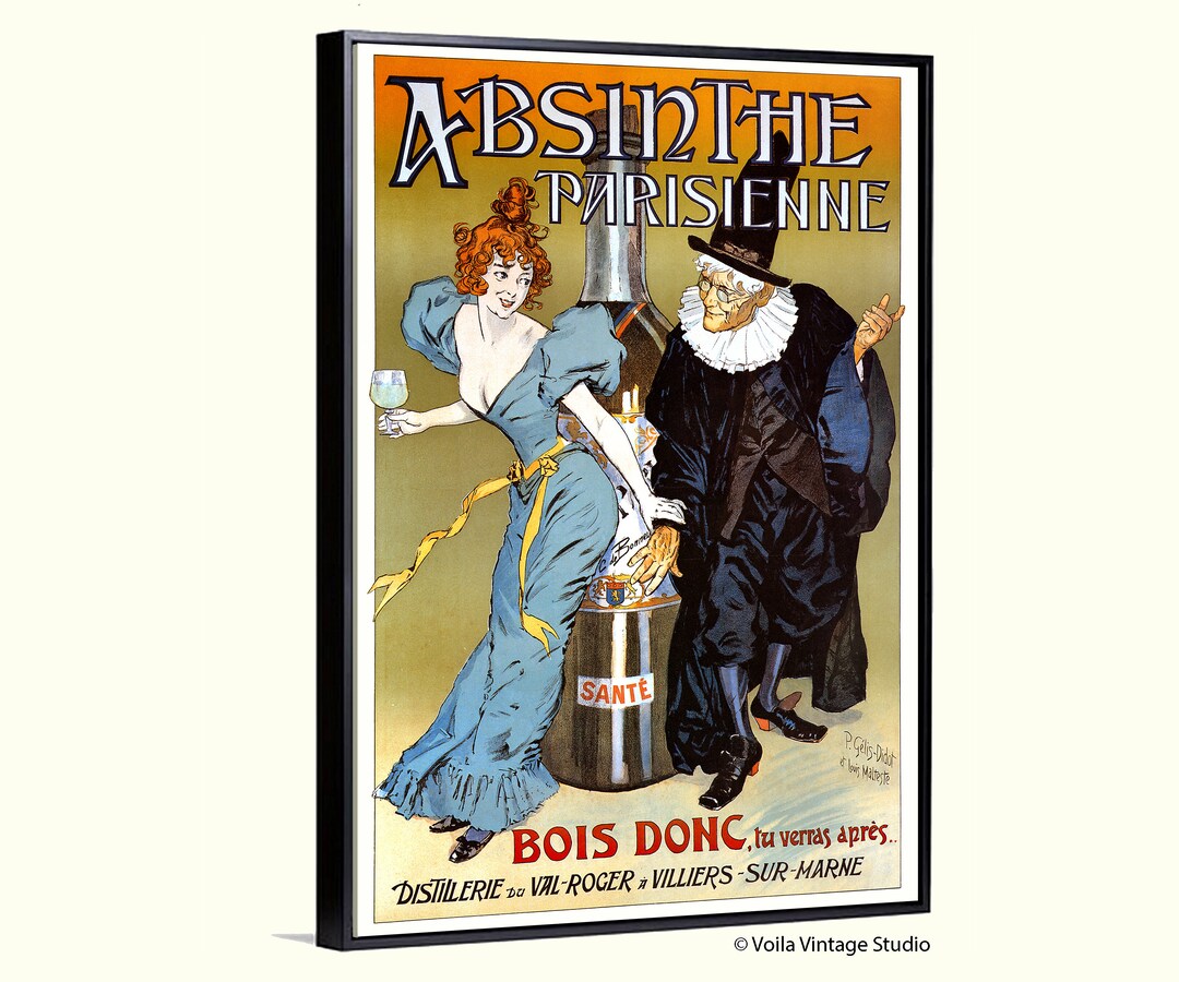 Absinthe Parisienne Vintage French Advertising Giclee Canvas - Etsy