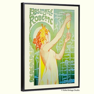 Jugendstil Absinth Robette Boho romantisches französisches Dekor, Küche, Bad, Schlafzimmer, Café Restaurant Dekor, Einweihungsparty Geschenk