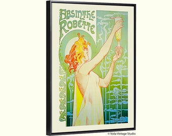 Art Nouveau Absinthe Robette boho romantic French Decor, kitchen, bathroom, bedroom, cafe restaurant décor, housewarming gift