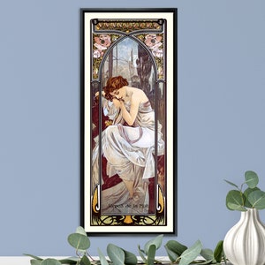 "Repos de la Nuit" de estilo Art Nouveau, decoración bohemia y romántica francesa, ideal para cocina, baño, dormitorio, cafetería, restaurante o como regalo de inauguración.