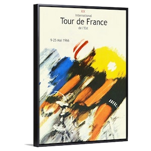 Tour de France 1966 Bike Vintage Advertising Giclee Canvas bicycling ad wall decor