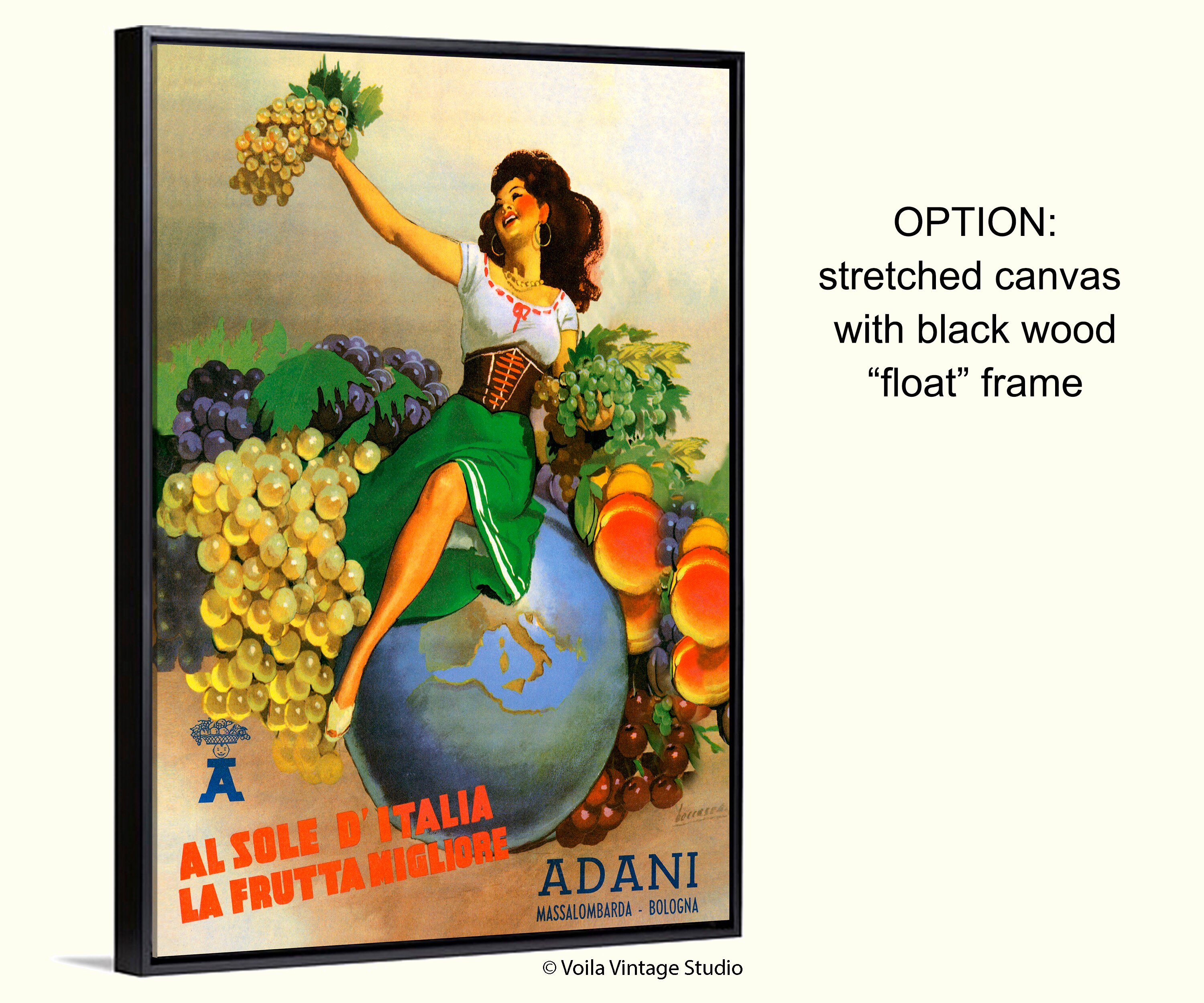 Italian Art Deco Vintage Advertising Giclee Canvas Poster 