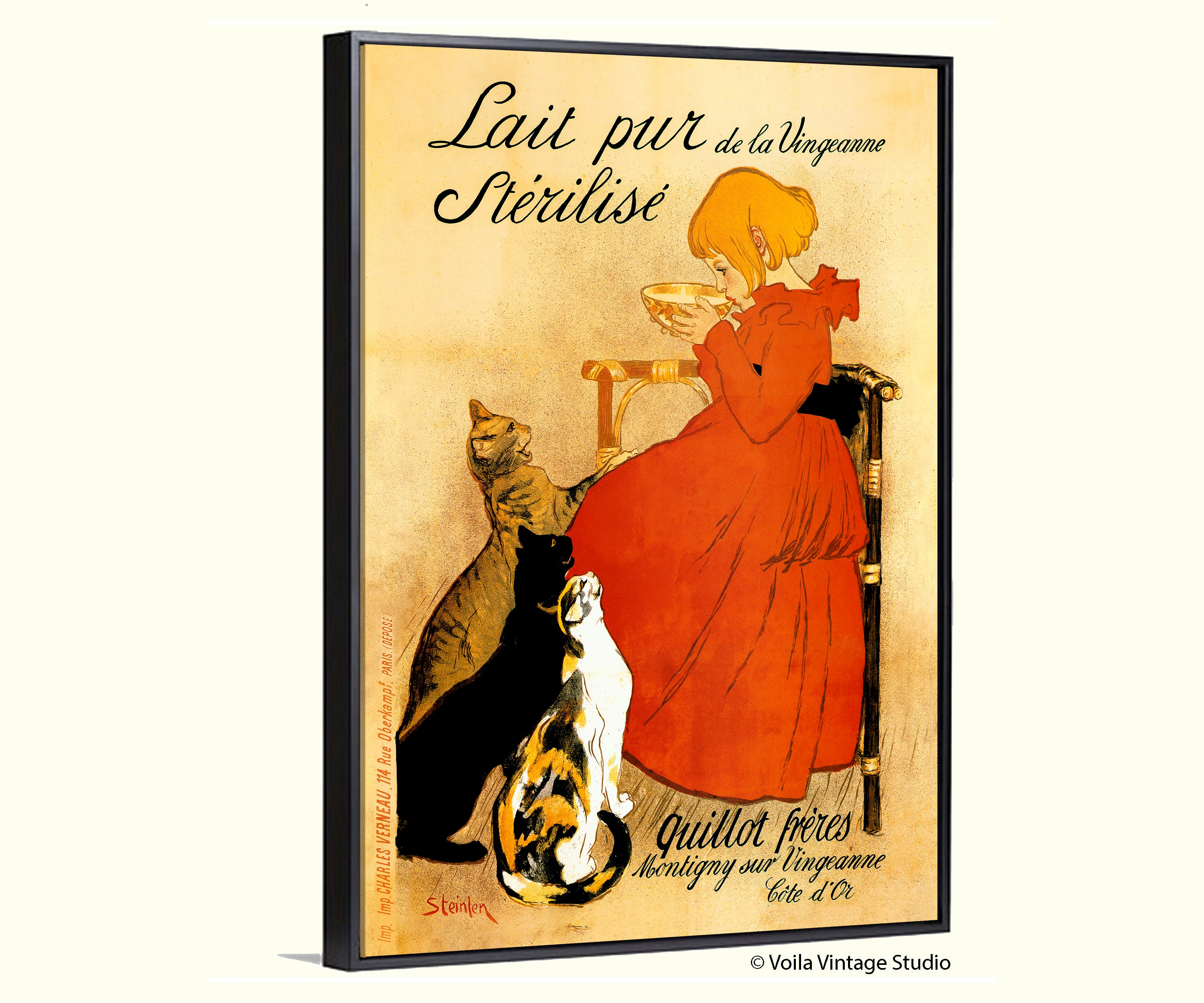 【CAT】　vintage poster Vintage Cat Poster Cat in Viking Helmet 1936 - Vintage Cat