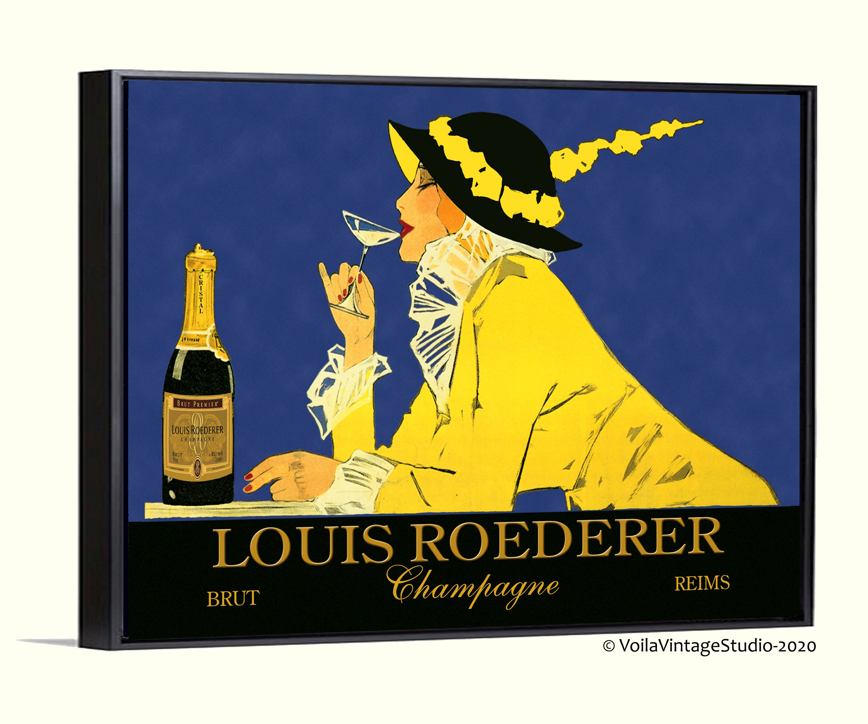 ヴィヴィアンさん専用Champagne Drappier アートポスター Champagne Roederer, Art Deco French Drink Vintage Poster, Boho