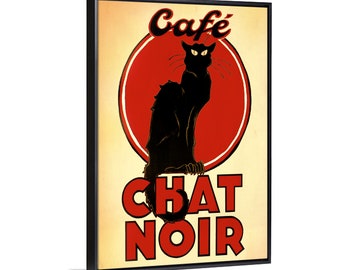 Cafe Chat Noir French vintage advertising, kitchen, cafe bar restaurant décor, poster Gift