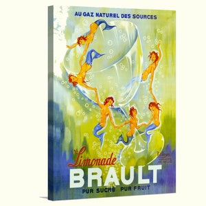 Mermaid French Vintage Advertising Giclee Canvas Mermaid Wall Art Mermaid Decor Mermaid Room Decor Mermaid Art Mermaid Bathroom
