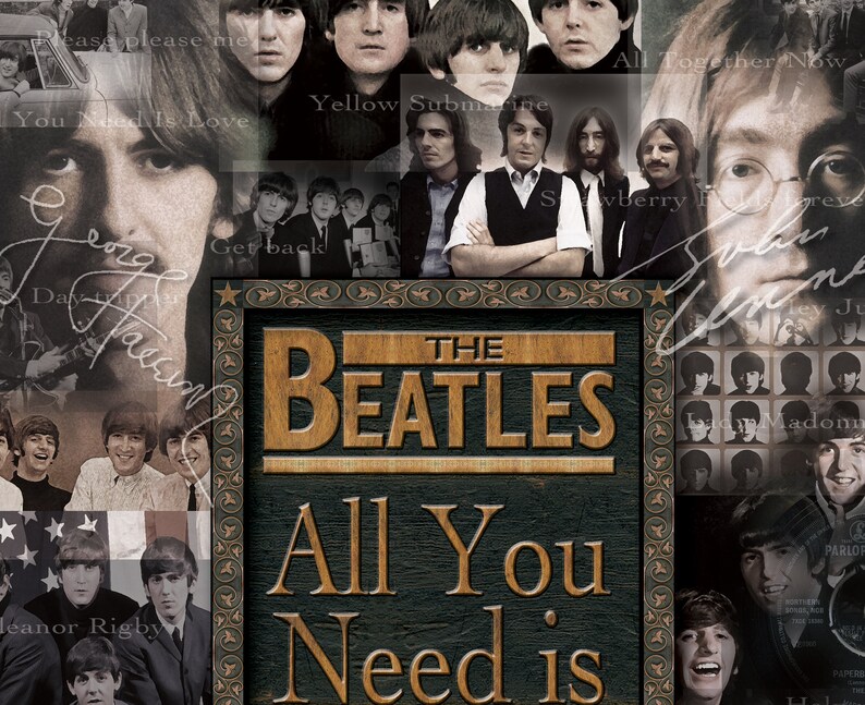 The Beatles. All you need is love. Limited edition prints. A2 Etsy
