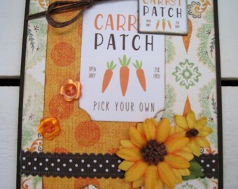 Easter Handmade Card - Carrot Patch