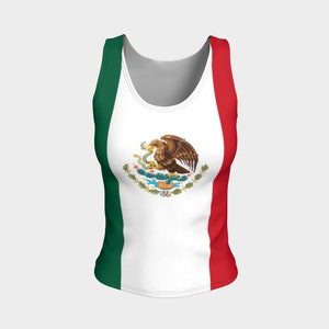 Flag of Mexico Tank Top, Fitted Tank Top, Athletic Tank Top, Fashion Tank Top, Yoga Tank Top, Workout Tank Top, Gym Tanks, Bandera de México