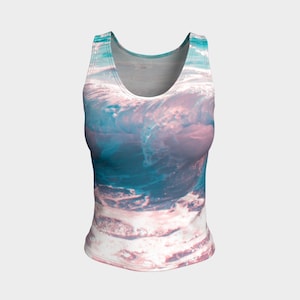 Sea Foam Tank Top, Fitted Tank Top, Athletic Tank Top, Fashion Tank Top, Yoga Tank Top, Workout Tank Top, Gym Tanks, Ocean Tank Top, Soft