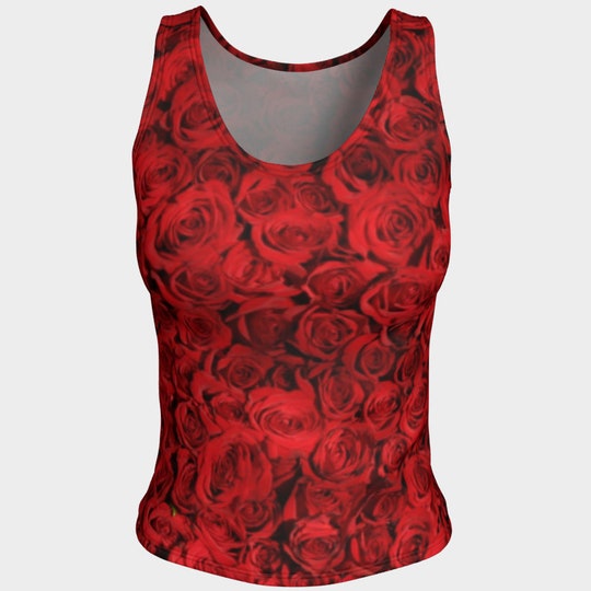 Red Roses 3D Tank Top