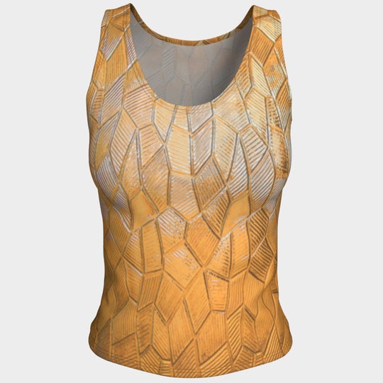 Orange Dragon Scales 3D Tank Top