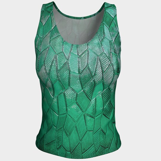 Emerald Green Dragon Scales 3D Tank Top