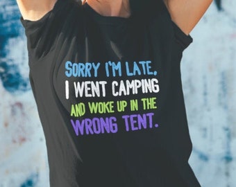Funny Camping T-Shirt: Unisex Airlume Cotton Tee